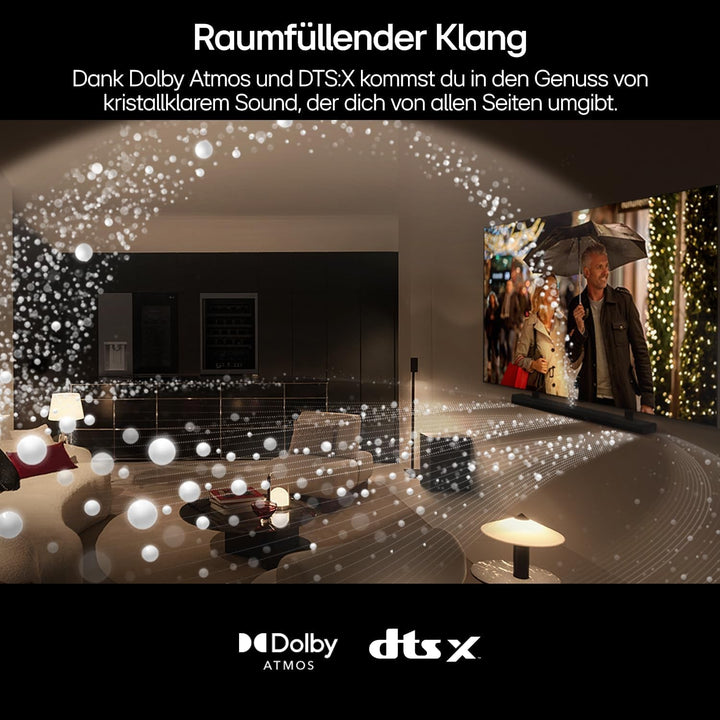 LG DS70TY 3.1.1 Dolby Atmos Soundbar (400W) Mit Kabellosem Subwoofer (Earc, HDMI, Optisch, Bluetooth) [2024], Schwarz