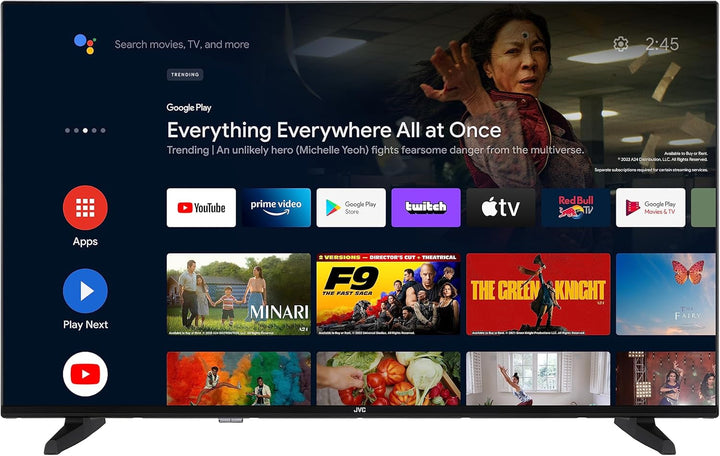 JVC LT-50VA3355 50 Zoll Fernseher/Android Smart TV (4K Ultra HD, HDR Dolby Vision, Triple-Tuner, Bluetooth, Dolby Atmos) [2023], Schwarz