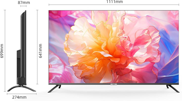 CHIQ 50 Zoll UHD 4K Smart TV, QLED HDR10, Google Assistant, Chromecast Built-In, Netflix, Wifi, Dolby Audio, Bluetooth 5.0