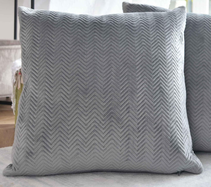 Cutie pentru perdele Pernă Pernă decorativă Lxw 45X45 Cm Verde Jacquard "Greta" Cu design în formă de heringbone Închidere cu fermoar ușor de întreținut Umplutură moale 320G - Varietate de culori, 2023510
