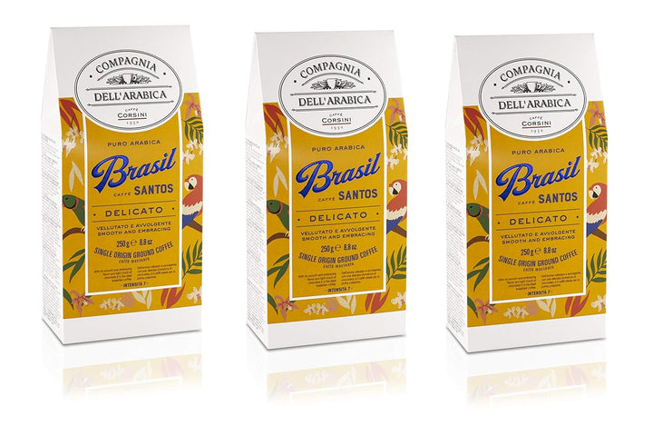 Caffè Corsini - Kaffeebohnen 3X250G Compagnia Dell'Arabica Set Guatemala / Äthiopien / El Salvador, Einzelner Ursprung, Insgesamt 750G
