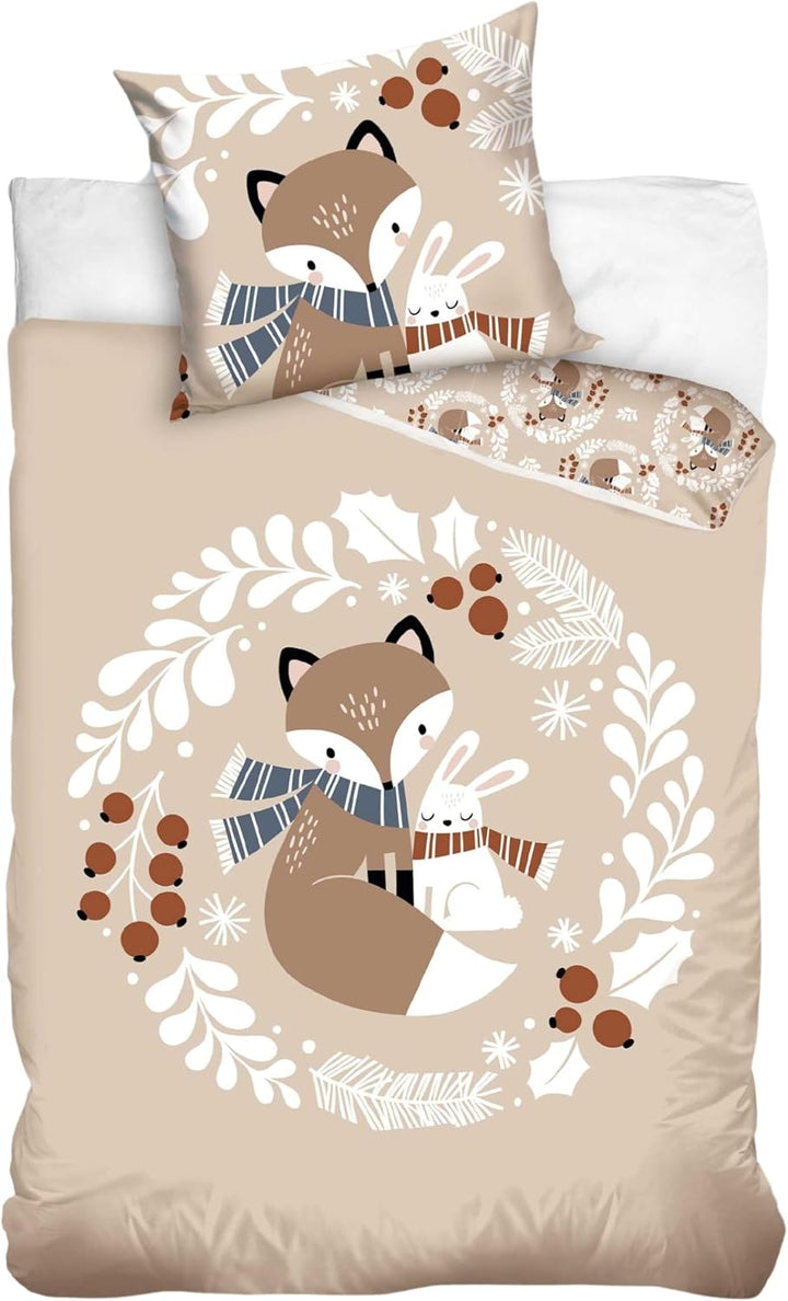 Kinder Bettwäsche Set Grün 135X200 80X80 Cm · Safari Tiere, Erdmännchen, Löwe, Zebra · 100% Baumwolle Mit YKK Reißverschluss · Sanft, Weich Für Mädchen