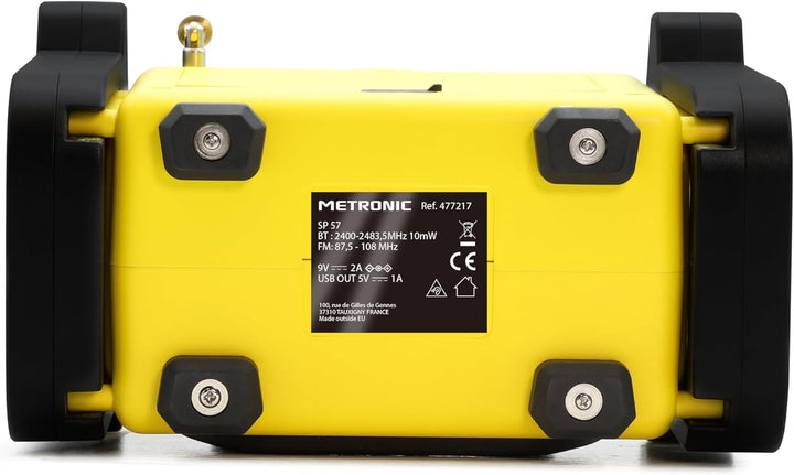 Metronic 477217 Radio de șantier Bluetooth Portabil FM Rezistent la șocuri / Muzică Putere totală 30 W Radio Port Usb
