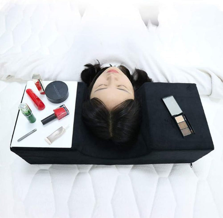 Whiteswan extensie gene, ergonomic, curbat, suport din spumă de memorie, cameră de zi, pernă, gât, gene, frumusețe, pernă de machiaj, pernă de dormit, suport pentru gât