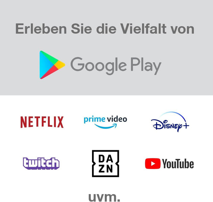 JVC LT-50VA3355 50 Zoll Fernseher/Android Smart TV (4K Ultra HD, HDR Dolby Vision, Triple-Tuner, Bluetooth, Dolby Atmos) [2023], Schwarz