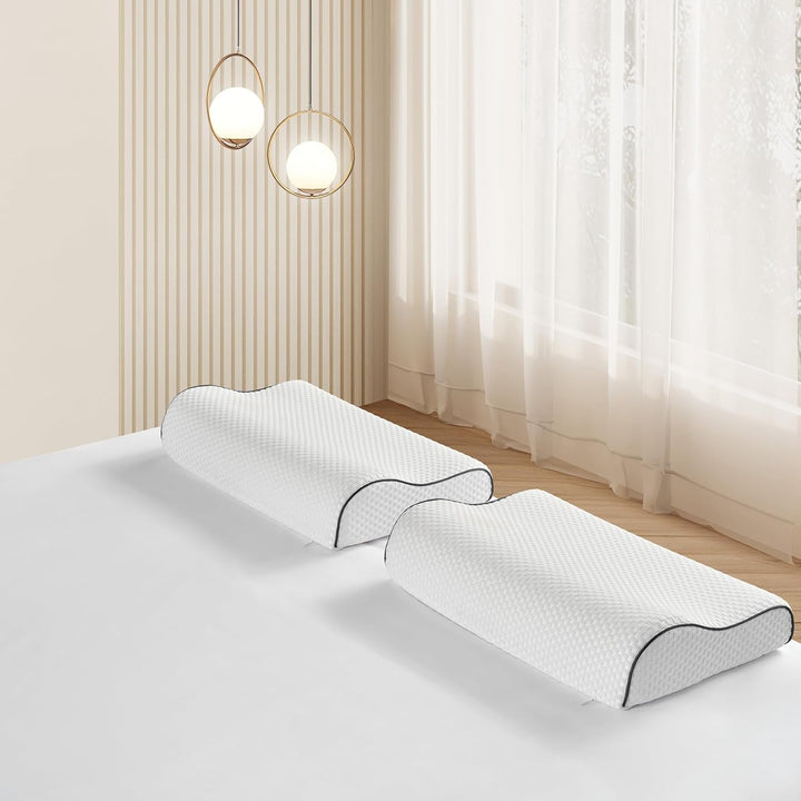 Z-Hom pernă de susținere a gâtului, pernă din spumă cu memorie, pernă pentru dormit lateral, pernă ergonomică, pernă anti sforăit, pernă ortopedică de dormit, husă detașabilă (49 X 30 X 7/10 Cm)