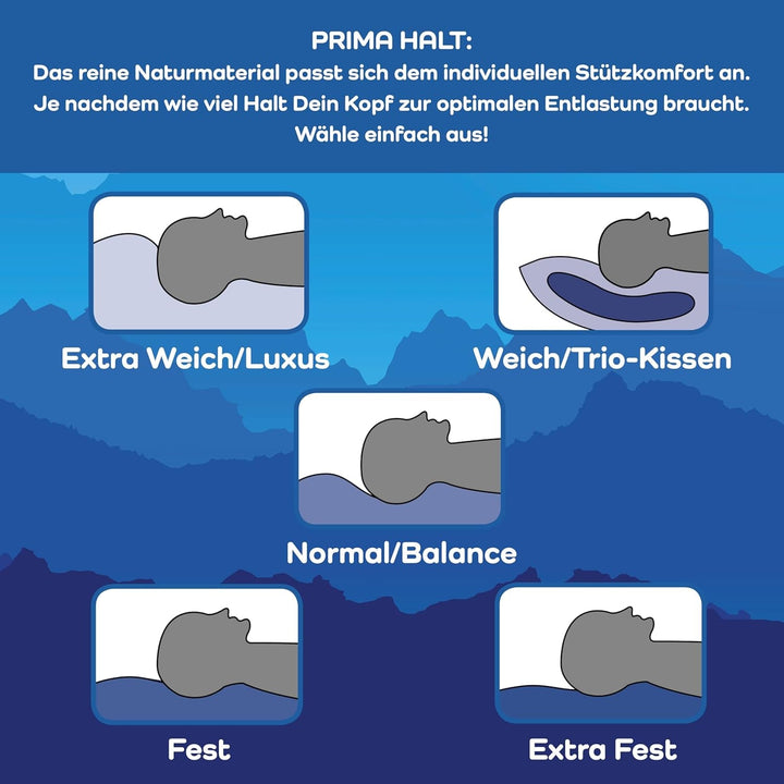 LINEA by Böhmerwald - Cosy - Pernă de înaltă calitate Balance, 40X80, 70% pene clasa 1, 30% puf nou, potrivit pentru alergici, lavabil până la 60°C, produs în Germania