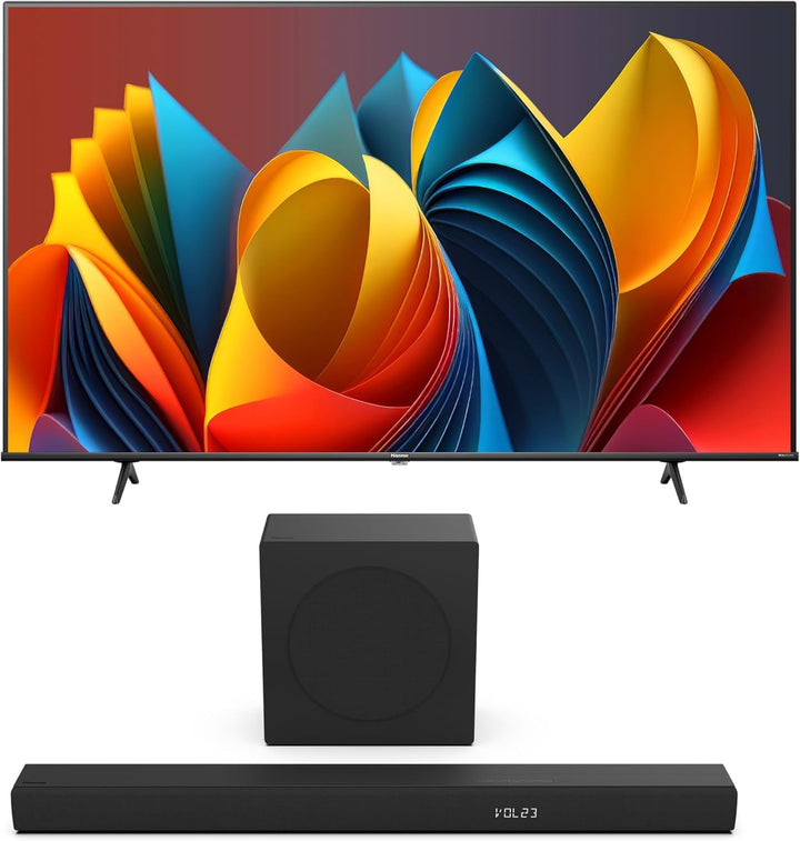 Hisense 50E7NQ 126 Cm (50 Zoll) Fernseher, 4K UHD, QLED, HDR10, HDR10+ Decoding, HLG, Dolby Vision Atmos, 60Hz Panel, Smooth Motion, Bluetooth, Alexa Built-In, VIDAA Voice, Schwarz [2024]