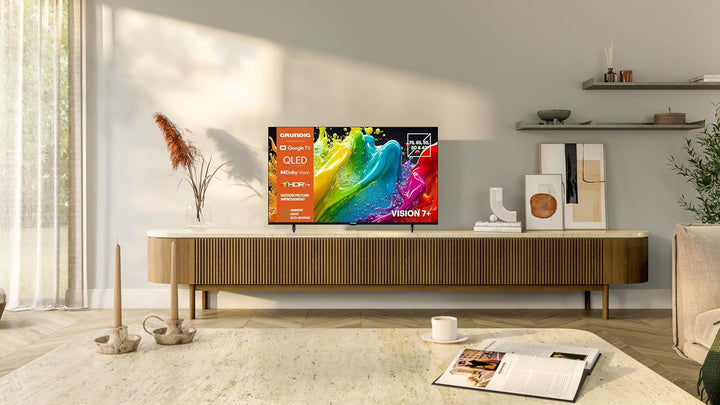 Grundig 50 VOE 84 Q Fernseher 50 Zoll (126 Cm) QLED TV, VPI 1800, Google TV, 4K UHD, Dolby Vision, HDR10+, Motion Picture Improvement, Chromecast Built-In, Bluetooth, Smart TV, Schwarz