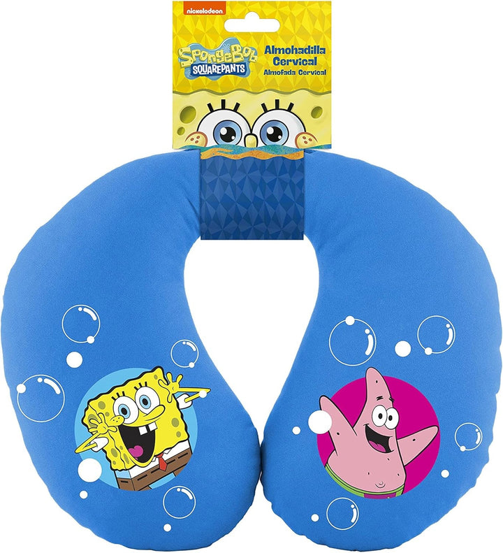 Bob Esponja Spongebob pernă de gât pentru copii. Super confortabil de călătorie, albastru