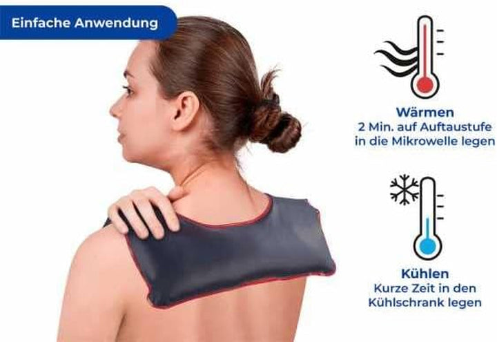 Pernă de gât Maximex Moor, Cuptor cu microunde, Căldură liniștitoare împotriva tensiunii, Potrivire specială, Dimensiuni (L X H X P): 30.5 X 1 X 29 Cm