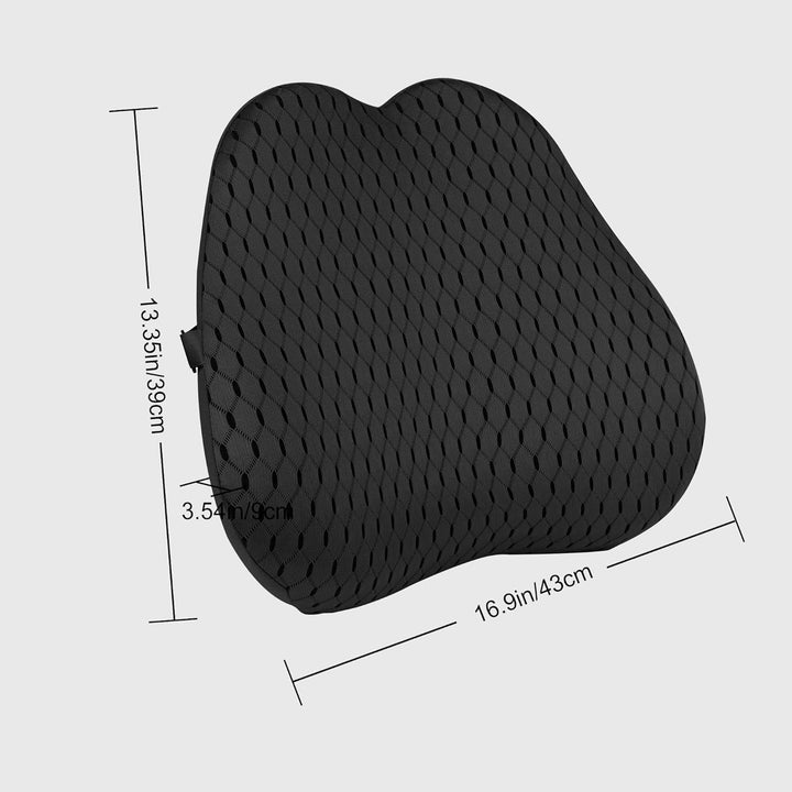Livtribe Back Cushion, Memory Foam Lumbar Cushion Car, Ergonomic Lumbar Support Cushion pentru scaun de birou, scaun auto, scaun cu rotile (negru)