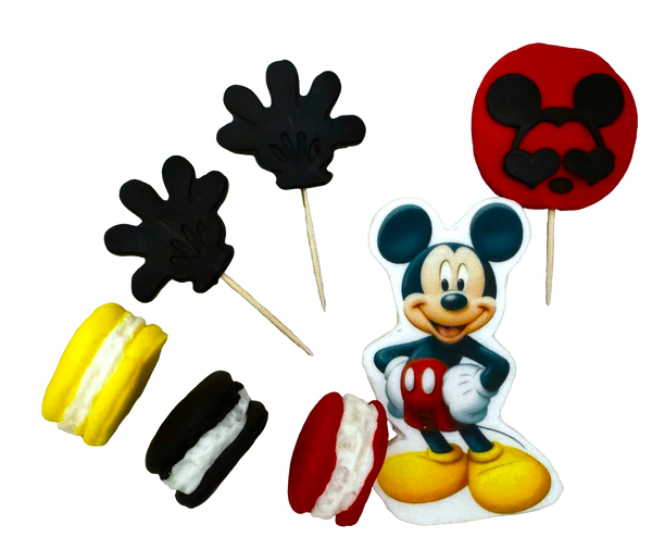 Set 7 decorazioni commestibili da Sugar Paste, Topolino