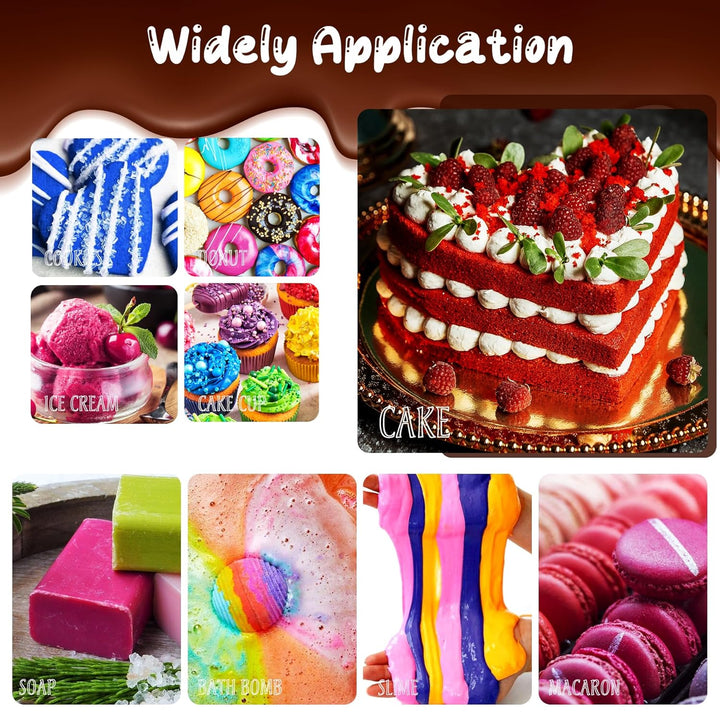 Lebensmittelfarbe Gel - Hoch Konzentriert Gel Lebensmittel Farbe Zum Kuchen, Backen, Ostereiern, Getränken - Zuckerfrei Food Coloring Für Fondant, Zuckerguss, Slime, Tortendeko (Rot, 150G)