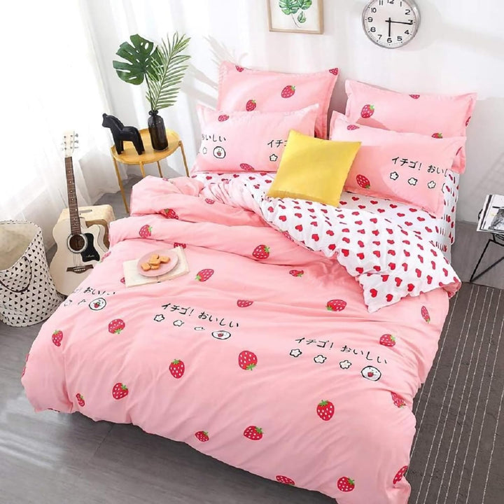 Kids Mädchen Cute Katze Kitty Katzenmotiv Bettwäsche Kinder Katzenbettwäsche Kinderbettwäsche Bed Duvet Cover Bedding Set 135×200Cm