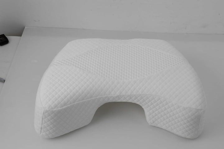 SAHEYER Pernă pentru dormit lateral cu braț, pernă ortopedică ergonomică, pernă din spumă de memorie pentru gât și umăr, pernă pentru gât cu brațe multiangulare pentru multe poziții de dormit (alb)