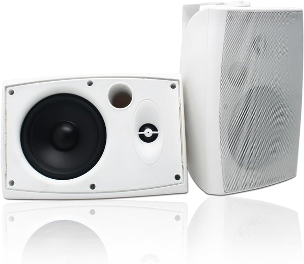 Herdio 6,5 Zoll Bluetooth-Outdoor Lautsprecher Wasserdicht Mit Leistungsstarken Bass Wandmontage Lautsprechern Allwetter-Haltbarkeit Für Innen Im Freien Im Freien Home Deck Veranda (Paar, Weiß)